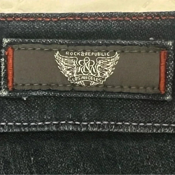 Rock & Republic Jeans Womens Size 29 Kasandra Dark Wash Jeans 31 x 34 8.5 Rise - Picture 10 of 11
